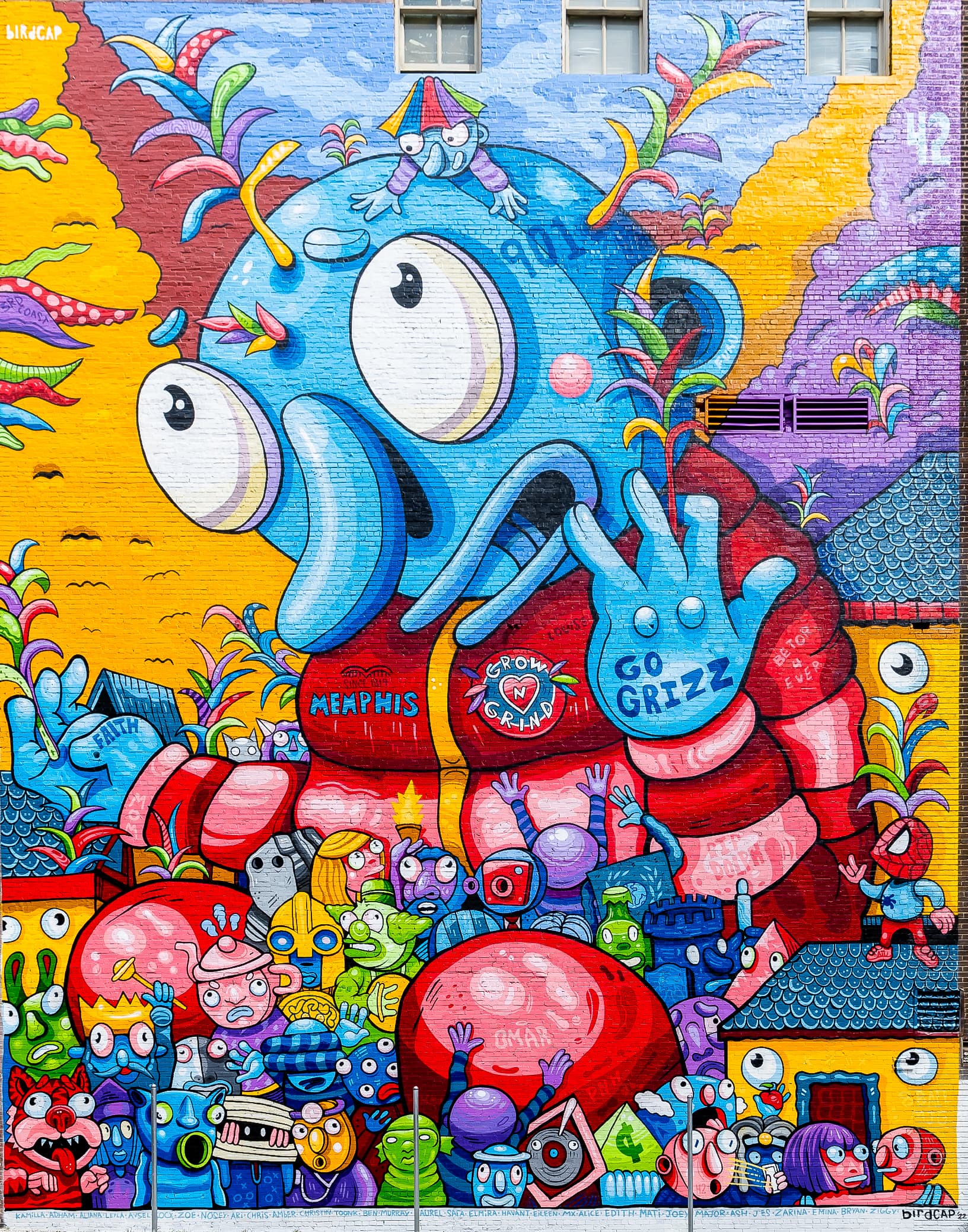 Memphis mural — Grow N Grind by BirdCap
